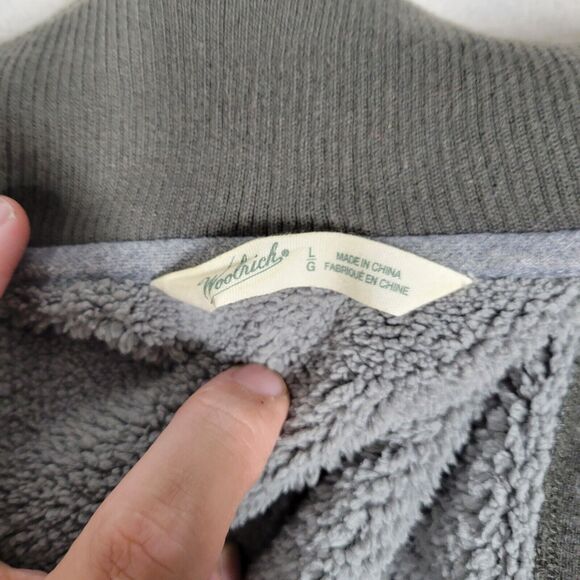 Woolrich Vest Womens Size Large Gray Button Front Fleece Lined Fall Cold Preppy - Picture 12 of 16